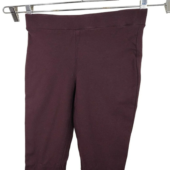 ANA Burgundy Red Leggings Women Size M Skinny Pull-on Stretch Knit Elastic Waist - Picture 2 of 6